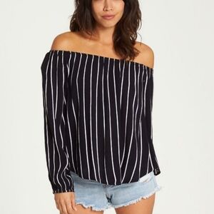 Billabong Striped Blouse Size Small
